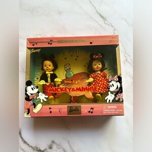 Disney Tommy And Kelly Dressed As Mickey And Minnie Mouse Barbie Doll Set
